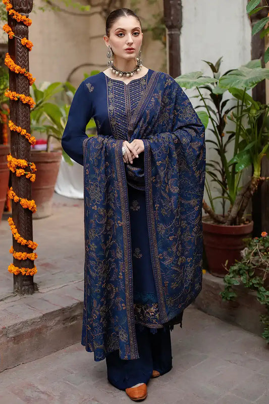 Bareeze Embroidered Dhanak 3 Piece Winter Collection D-10