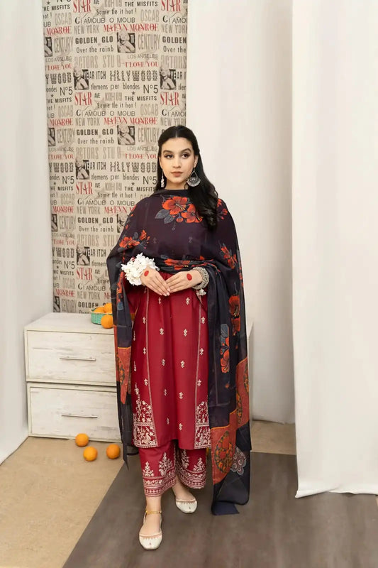 Urge Embroidered lawn Three Piece D/696