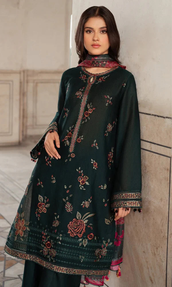 jazmin Embroidered Dhanak 3 Piece D-125