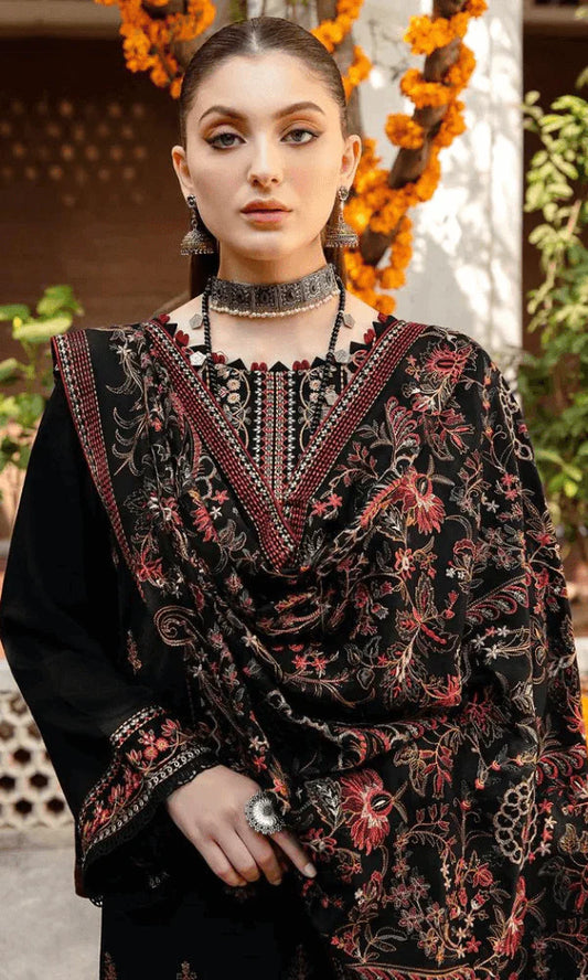 Bareeze D-742 Embroidered Dhanak 3 Piece Winter Collection