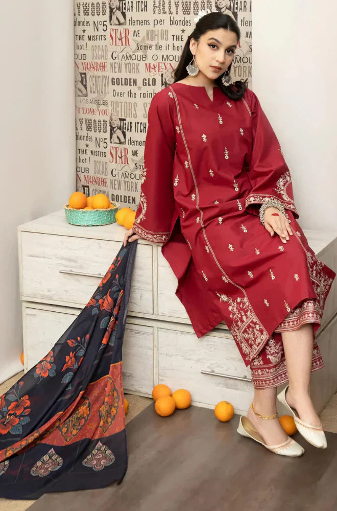 Urge Embroidered lawn Three Piece D/696