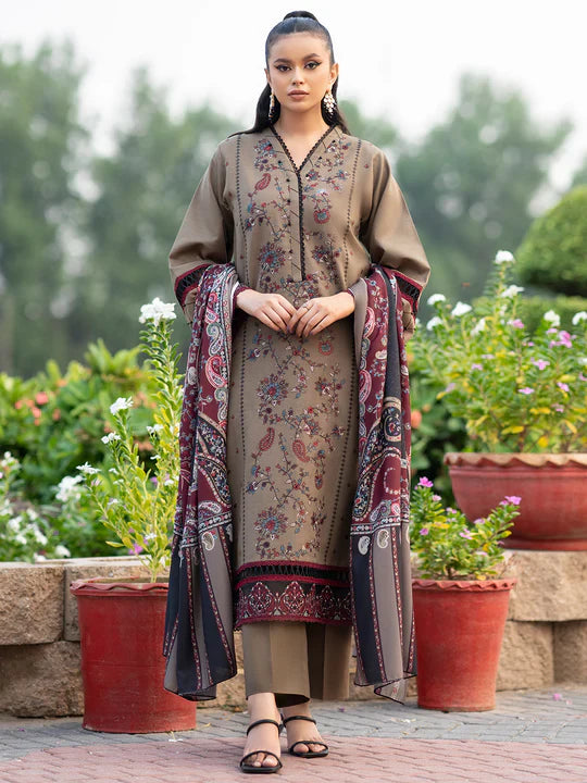 BIN ILYAS Embroidered Lawn 3 Piece Suit D/660