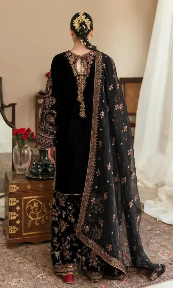 Embroidered Velvet 3 piece With Velvet Shawl Winter Collection FCC ZC-126