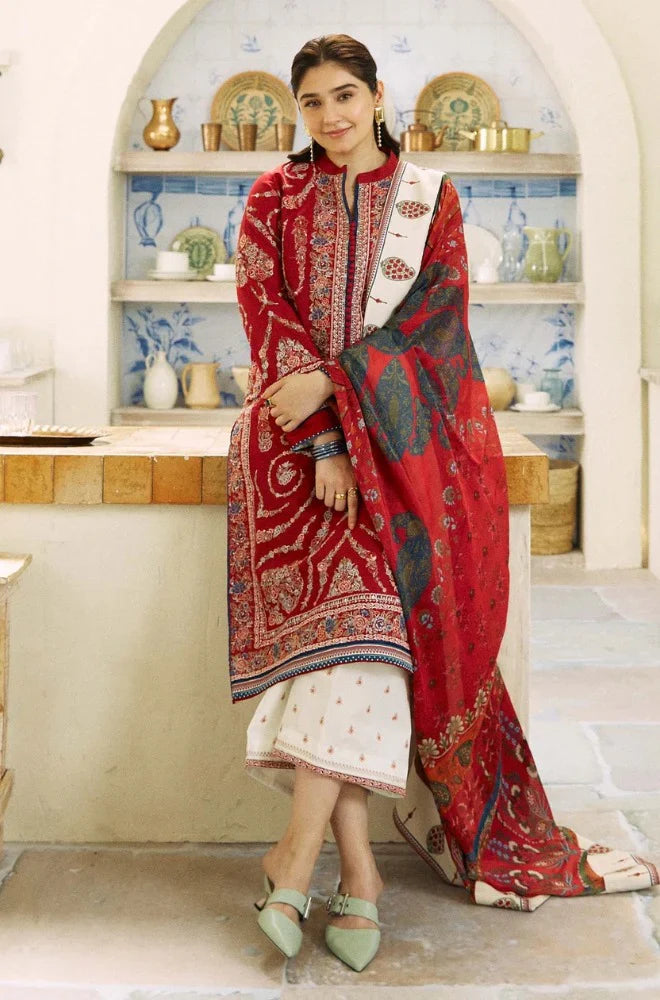 Zarashahjhan Embroidered Lawn 3 Piece Suit COCO-08