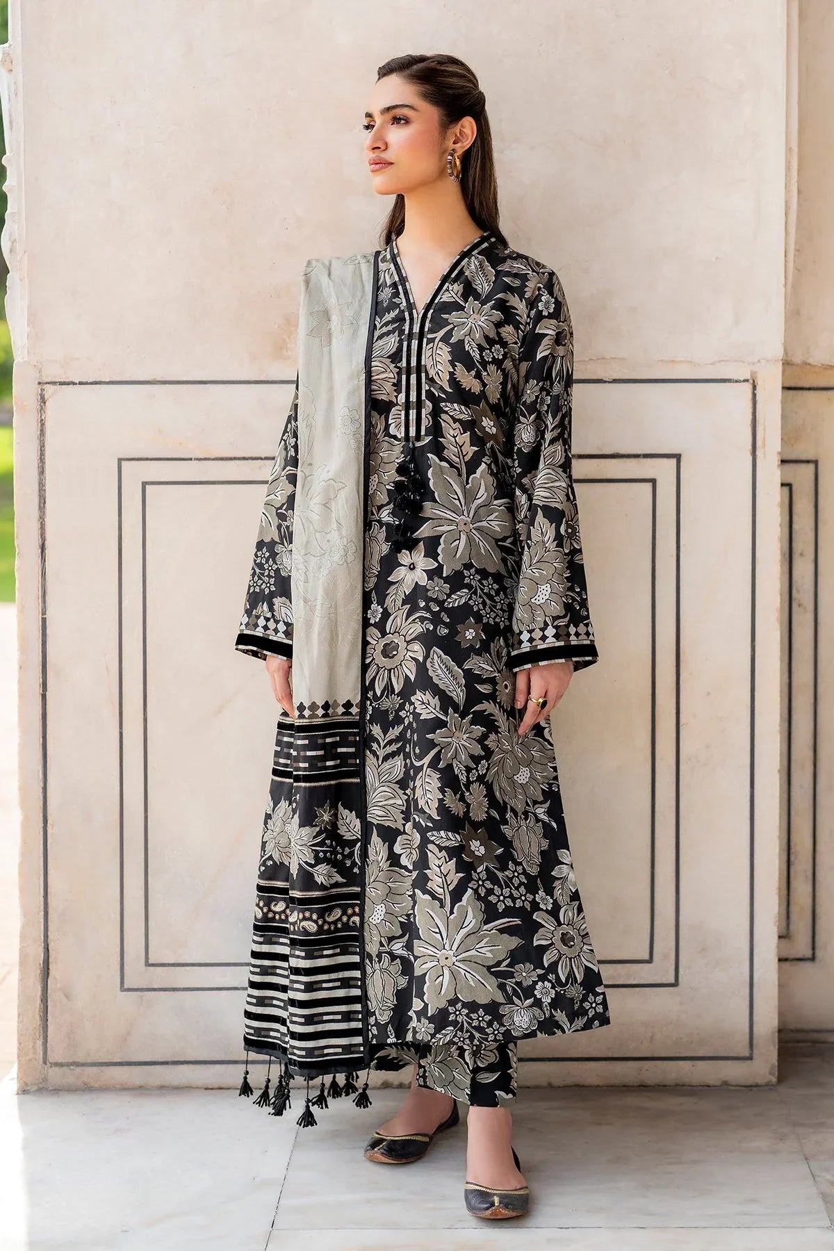 Baroque Printed Three Piece Suit LY0011 - D-786