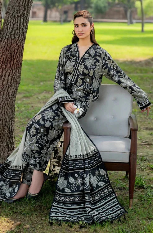Baroque 3 Piece Printed Khaddar D-786