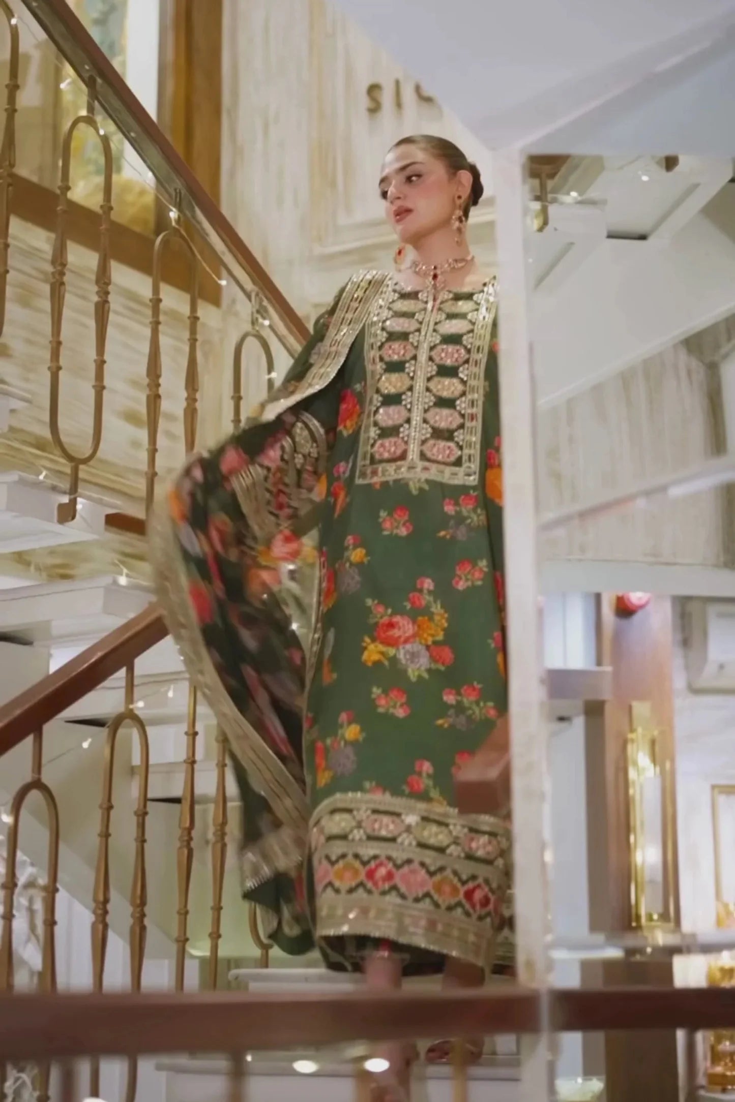 Printed Airjet Shamoz Silk Three Piece fcc-1001  (Mongia)