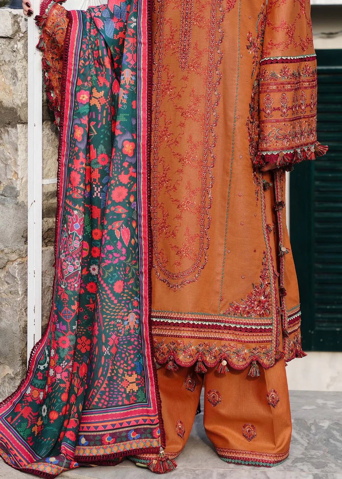 laam Embroidered Dhanak 3 Piece D-65