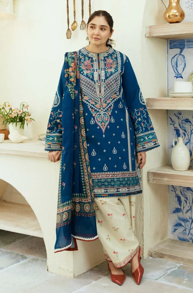 Zarashahjhan Embroidered Lawn 3 Piece Suit COCO-D721