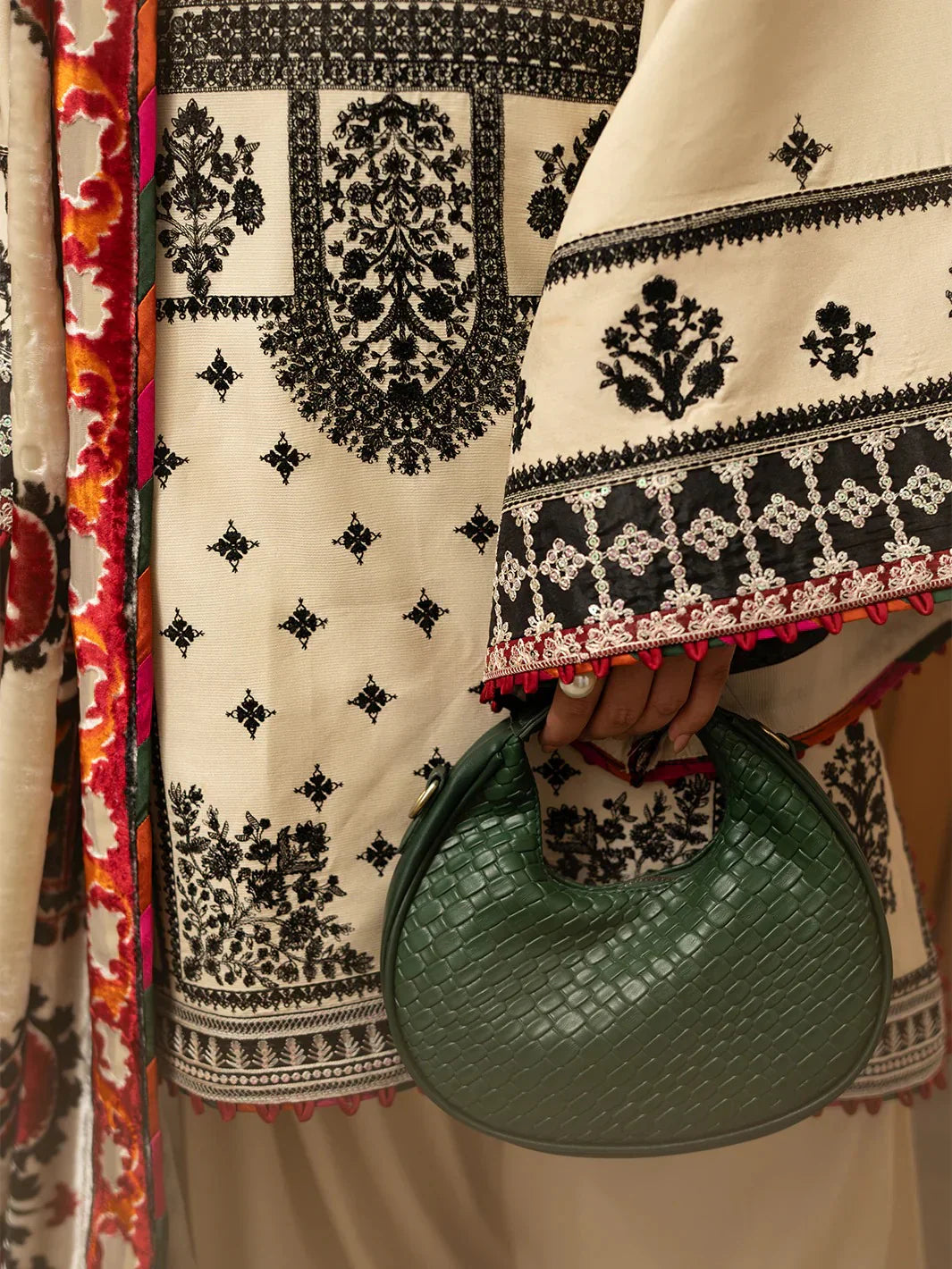 BIN ILYAS Embroidered lawn Three Piece D/24