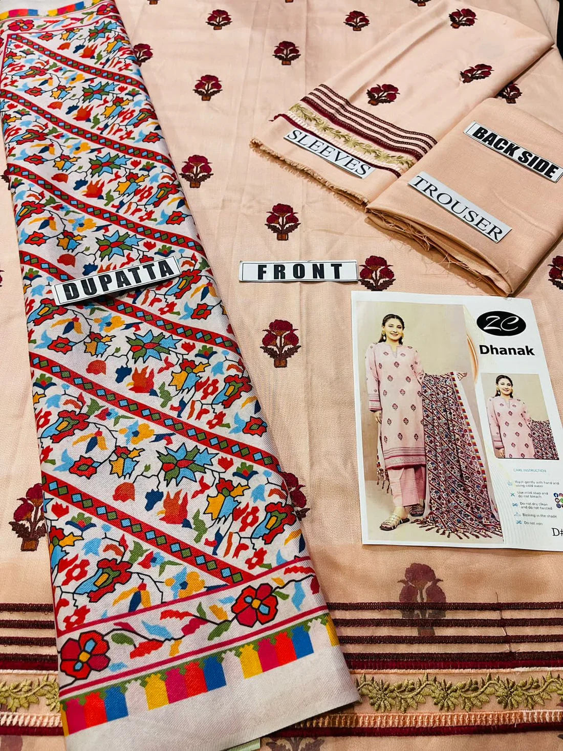 Kayseria Embroidered Dhanak 3 Piece SPW-842