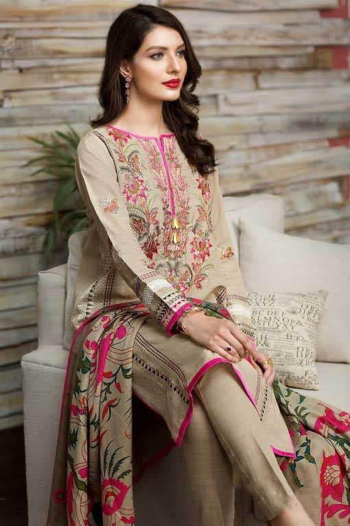 Khaadi Skin Dhanak Embroidered 3 piece 16701