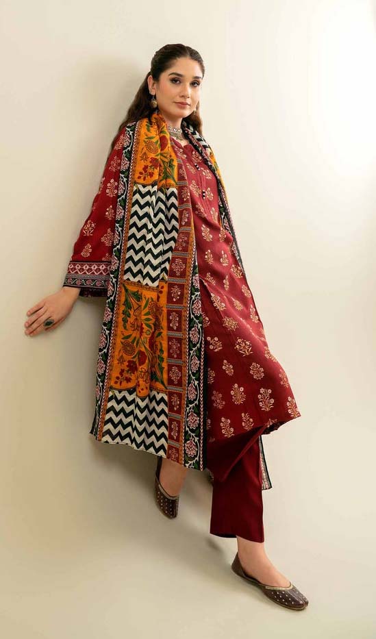 Sapphire Embroidered Dhanak 3 Piece SPW-881