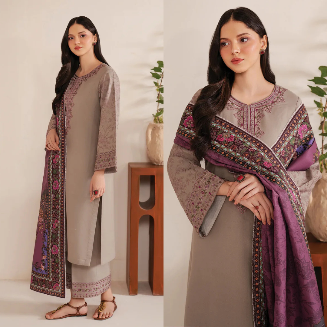 Garnet Embroidered lawn Three Piece Shahmina D/21
