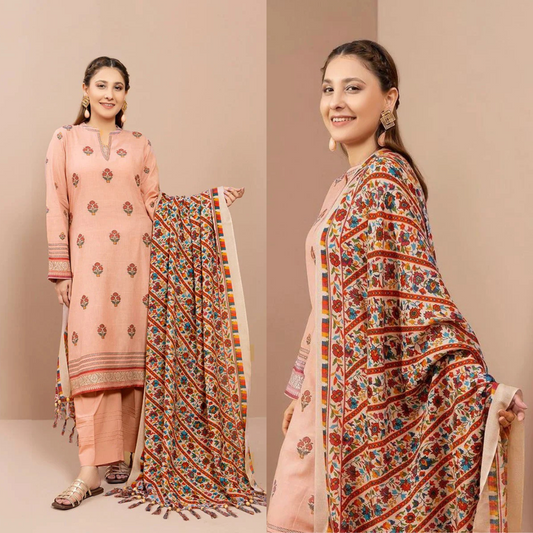 Kayseria Embroidered Dhanak 3 Piece SPW-842