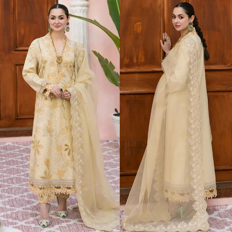Maryam Embroidered Dhanak 3 Piece D-66
