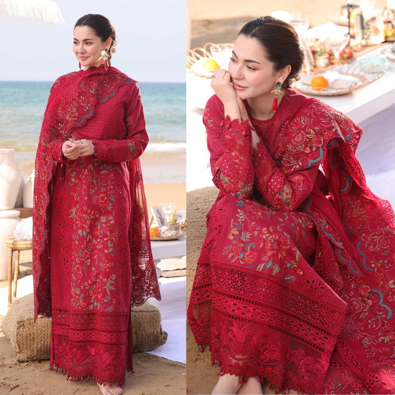 Imrozia Embroidered Dhanak 3 Piece D-60