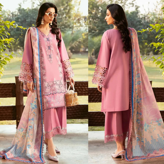 Binilyas Embroidered Dhanak 3 Piece D-143