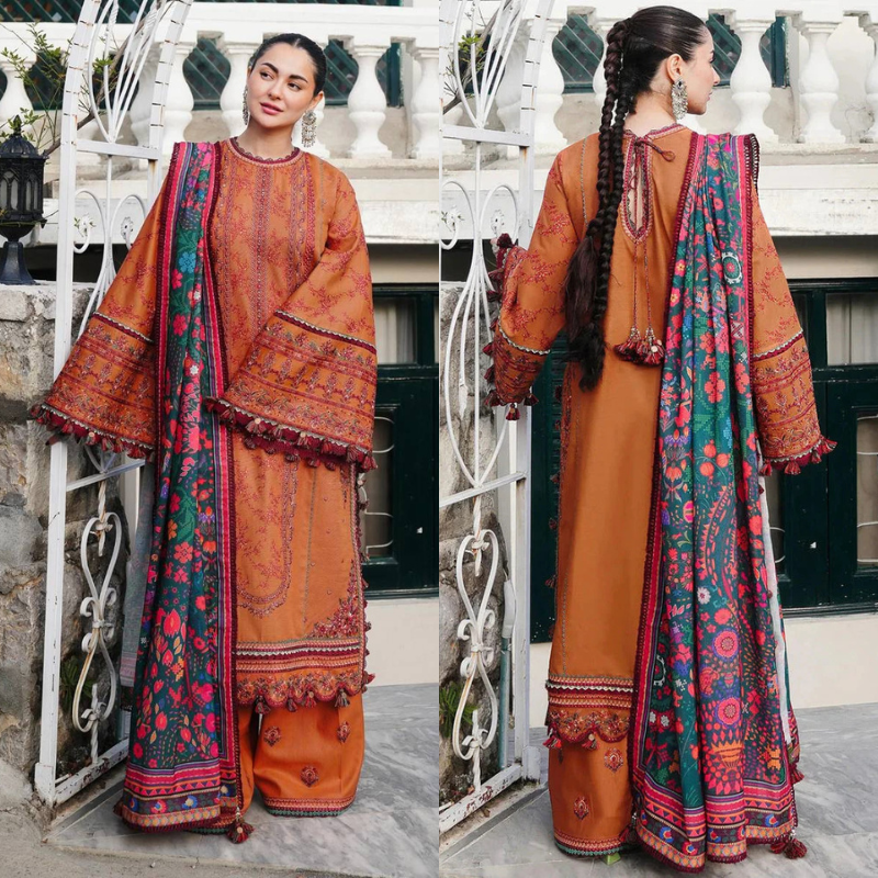 laam Embroidered Dhanak 3 Piece D-65