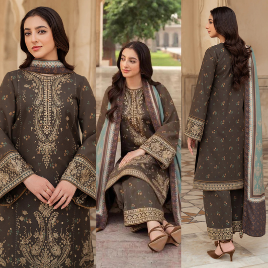 jazmin Embroidered lawn Three Piece D-30