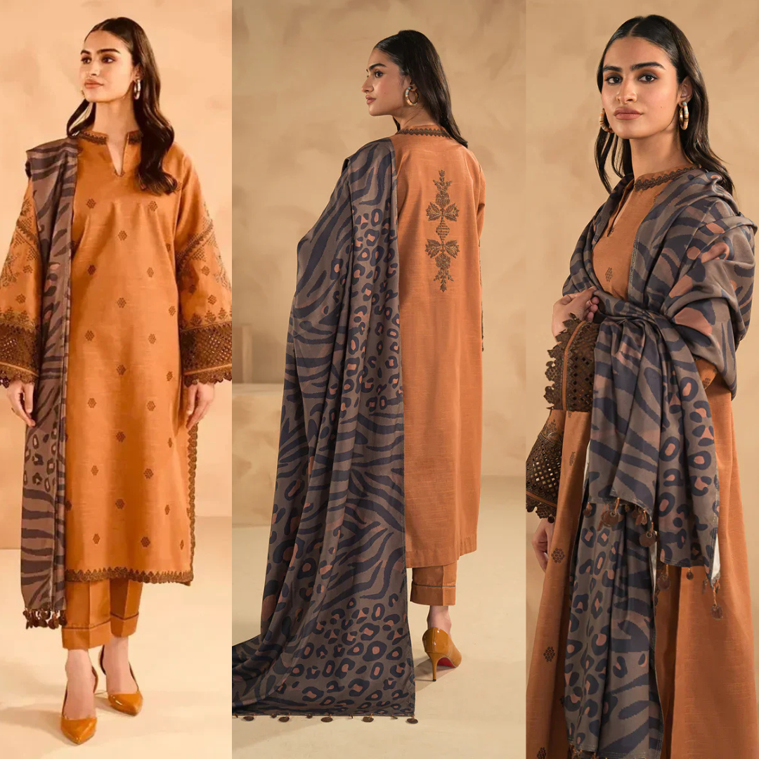 NIshat Embroidered Lawn 3 Piece Suit D/689