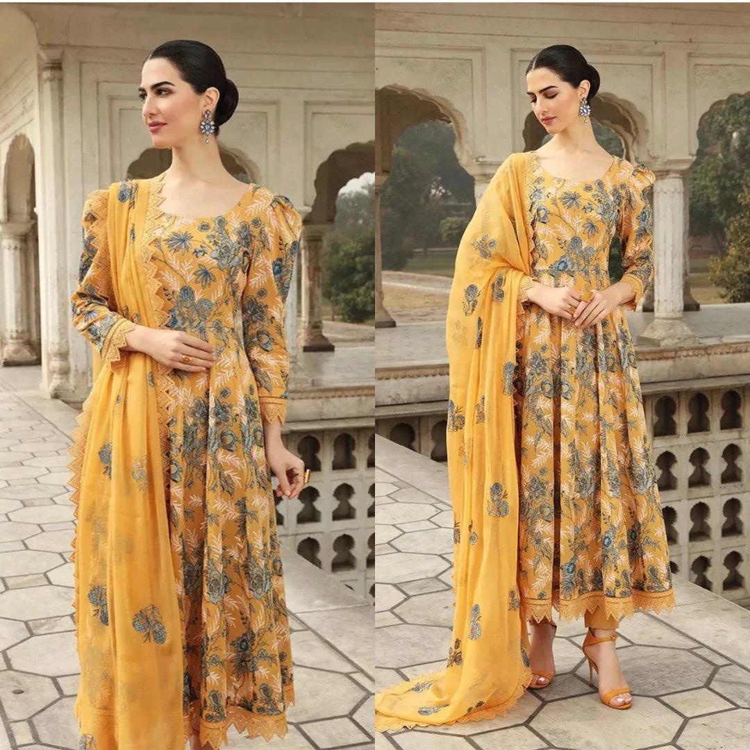 Bareeze Musturd Dhanak Collection D 355