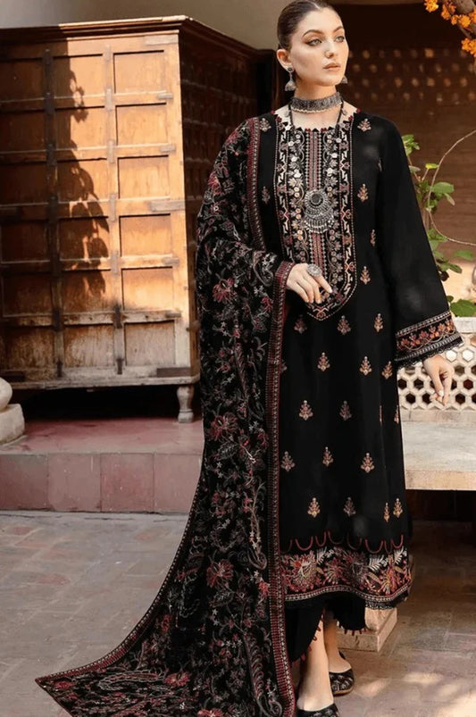 Bareeze D-742 Embroidered Dhanak 3 Piece Winter Collection