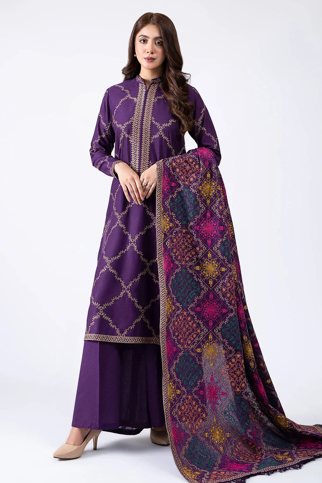 Sobia Nazir Embroidered Dhanak 3 Piece D-72