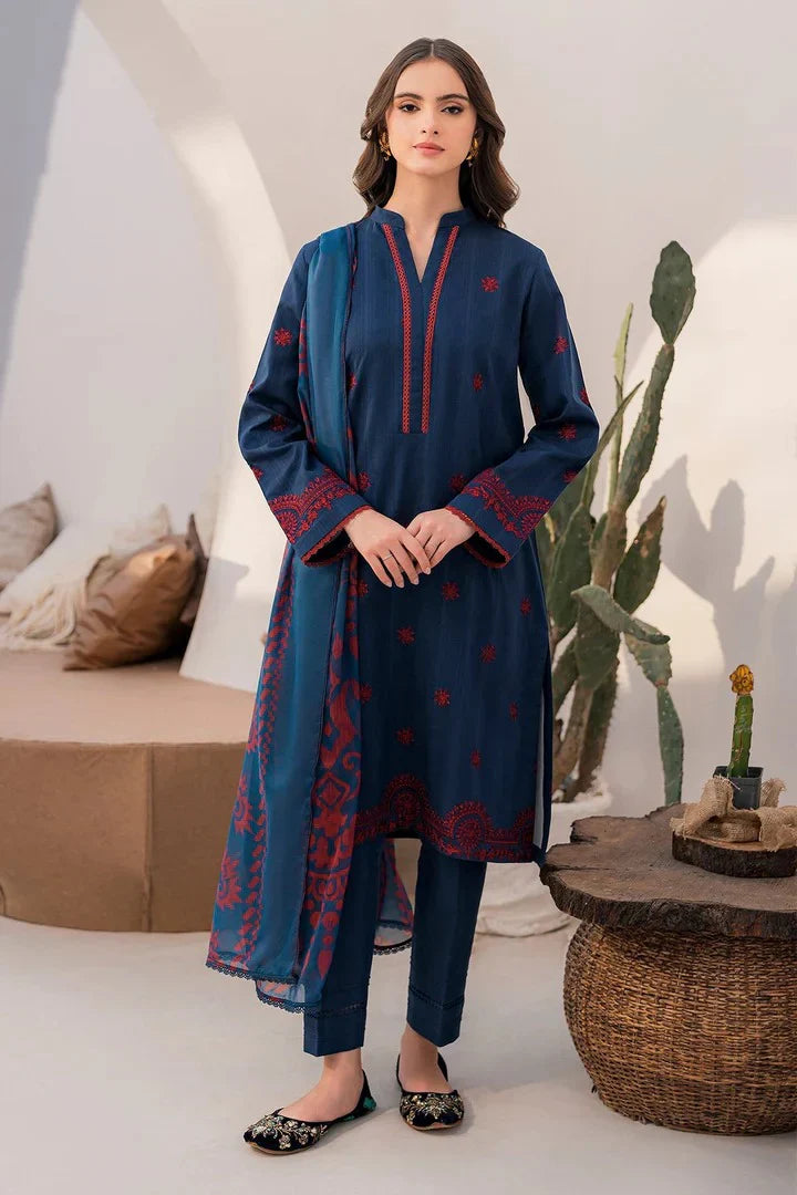 JAZMIN Embroidered Lawn 3 Piece Suit D/44