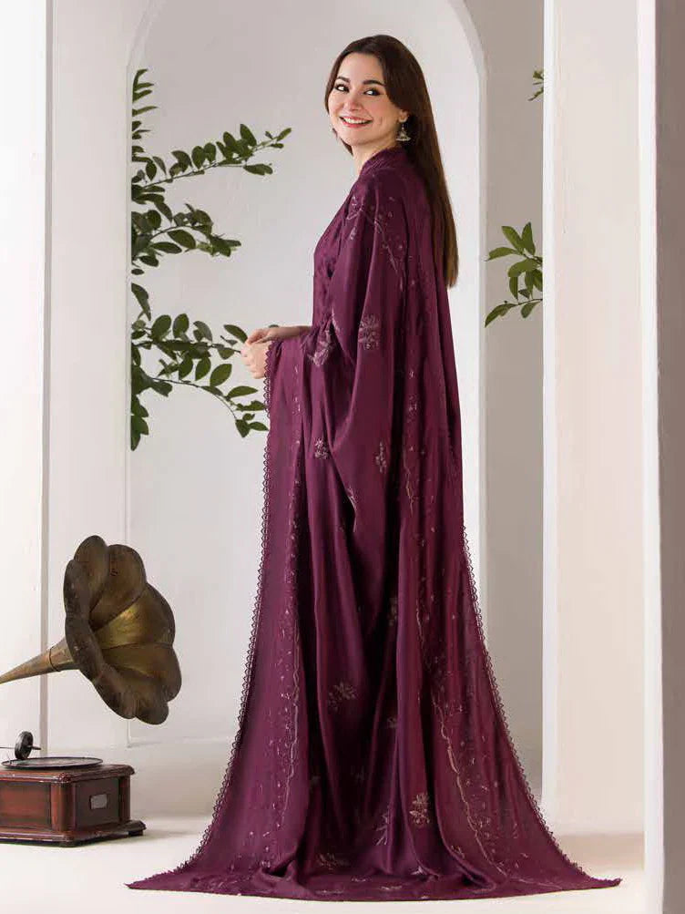 sobia nazir Embroidered Dhanak 3 Piece D-124